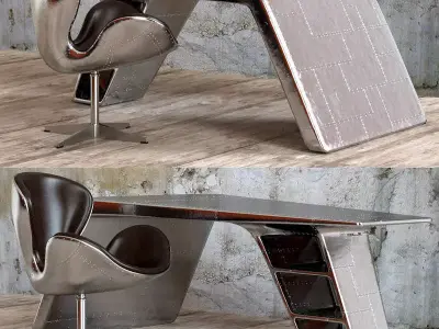 Chair and Writing Table Aviator 3D model