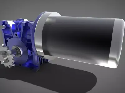 Gearbox and Motor Free 3D model