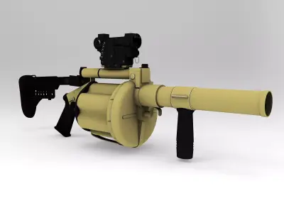 M30 Grenad Launcher Low-poly 3D model