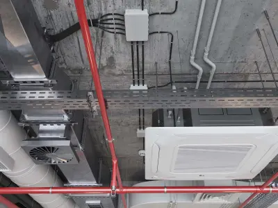 Ventilation system set 01 3D model purchase