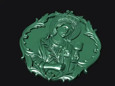  Virgen de Santa Barbara 3D print model