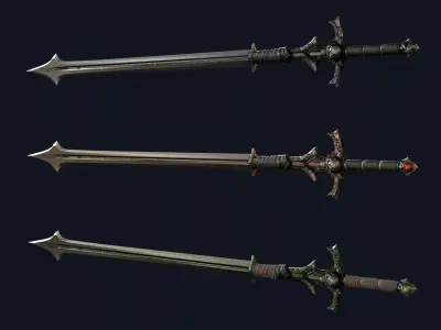 Dark Lord Sword 3 Low-poly 3D model