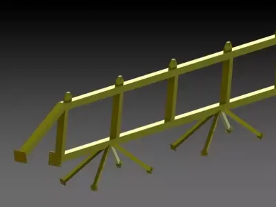 Railway Track Panel Lifting Frame  3D model