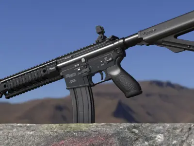 SIG Sauer SIG516 Assault Rifle - Game Asset Low-poly 3D model