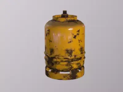 Gaz Canister Low-poly 3D model