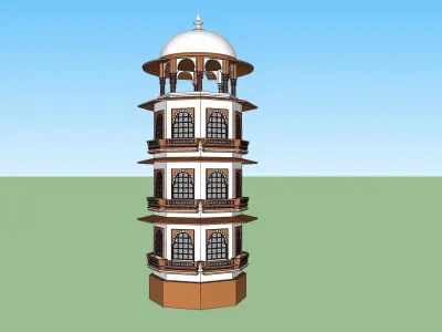 indian minar tower 3d modal 3D model