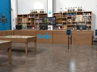 Marijuana dispensary store 3D model