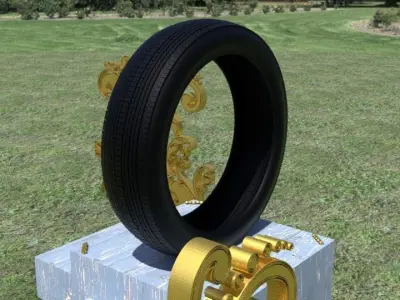 ORTAS TIRE NO 4 GAME READY Low-poly 3D model