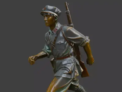 Military sculpture warrior  military battle war hero  soldier 3D print model order