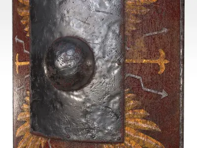 Scutum Shield Low-poly 3D model