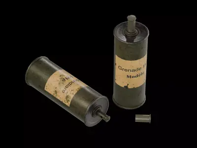 French Incendiary grenade m1916 Low-poly 3D model