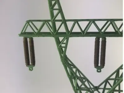 Transmision tower 3x110kV mod4 1-87 resin 3D print model