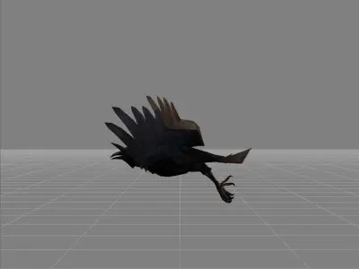 Crow v2 Low-poly 3D model
