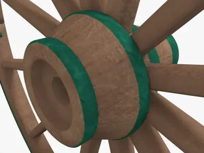 Wagon wheel 3D model by matvic