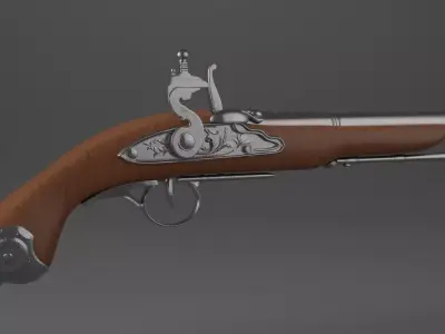 Flintlock pistol 3D model