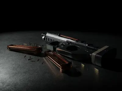 FZ 48X SMG Low-poly 3D model