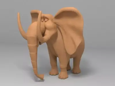 Elephant Low-poly 3D model