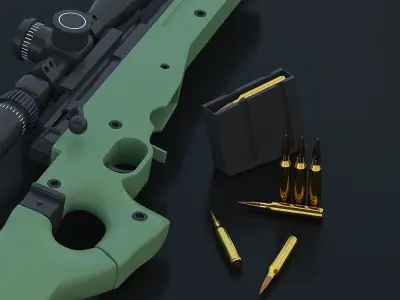 AWM SNIPER 3D model buy