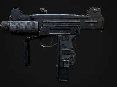 Mini UZI Low-poly 3D model purchase