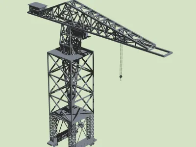 Imperial Japanese Navy Type3 Jib Crane Free 3D model