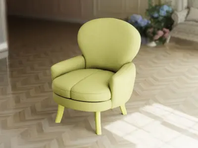 Furniture Accent Chairs Bohemian 021 Low-poly 3D model