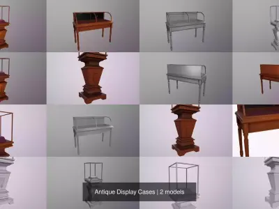 Antique Display Cases 3D Model Pack