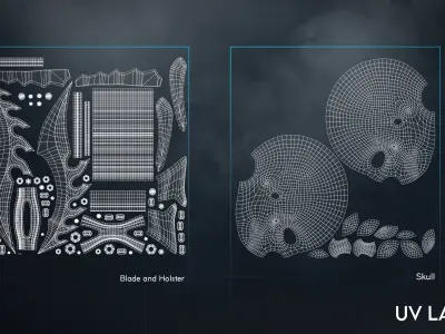 Gothic Fantasy Knife - Bloodthorn Low-poly 3D model