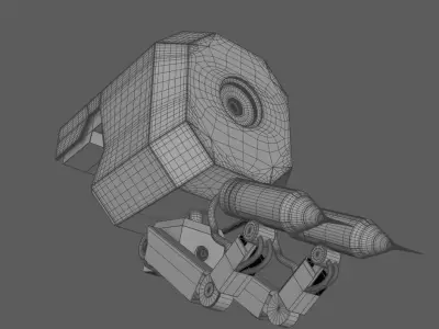 robot flying 3D model