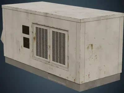 Rooftop AC Unit 4B Low-poly 3D model