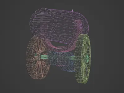 Ancient Medieval Cannon 3D model