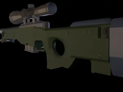 CSGO AWP sniper rifle Low-poly 3D model