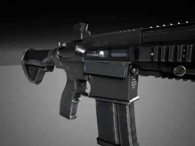 HK417 FPS PACK Low-poly 3D model