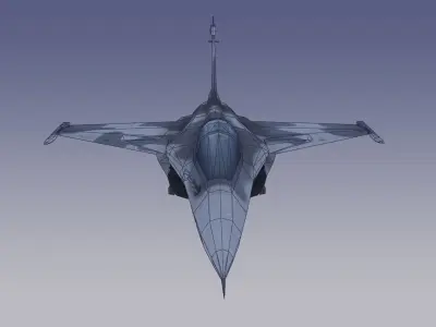 Dassault Rafale Jet Fighter Low-poly 3D model