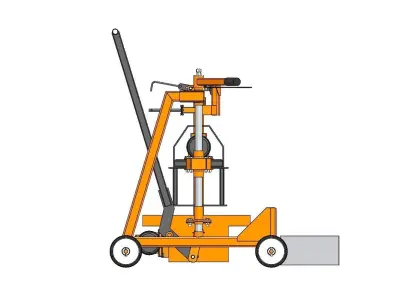 Concrete Block Making Machine Mobile Version 3D model