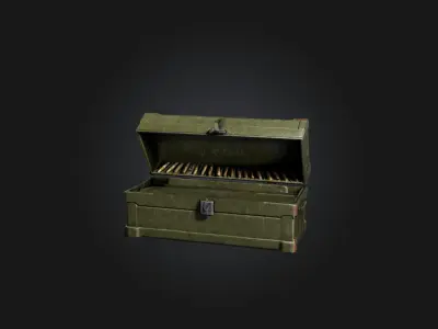 Realistic Ammunition Box Model Low-poly 3D model