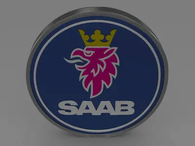 saab logo 3D model by Sergey