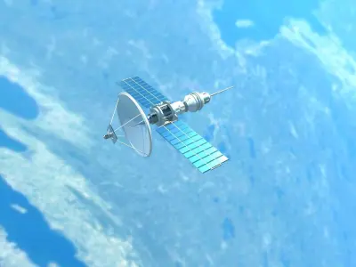 Concept satellite 3D model