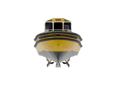 pilot boat Low-poly 3D model