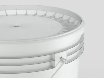 14L - Plastic paint Can 3D model 3D model