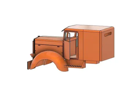 US TRUCK TAMIYA MODELL RC LKW TUNING FLACHES DACH LONG 3D print model