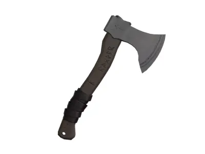 Viking Axe Low-poly 3D model 20