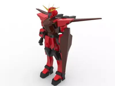 Gundam model robot 3D model