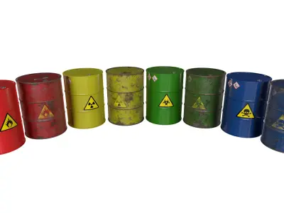 Steel Barrel Low-poly 3D model buy