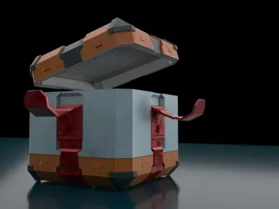 Sci-Fi Animated Lootbox Type4 Low-poly 3D model