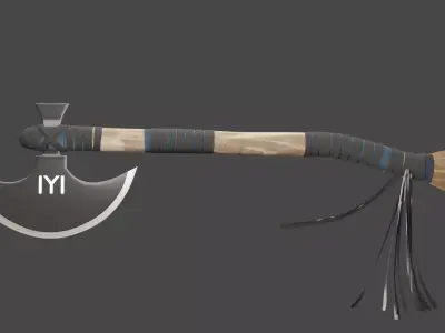 Turgut Alp Axe From Dirilis Ertugrul Free 3D Model Free low-poly 3D model