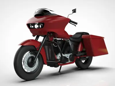 Cruiser Batwing Motorcycle 3D Model 3D model