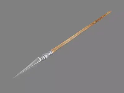 Spear sword with wooden handle 3D model purchase