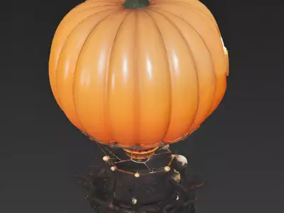 Hollow Harvest Balloon 3D Model Low-poly 3D model