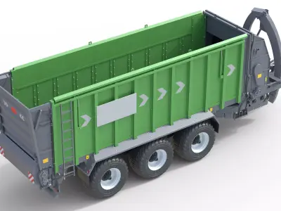 Have Dump trailer SUW 5000 Low-poly 3D model