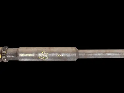 Starship 3D model pipe with metal rods Free 3D model